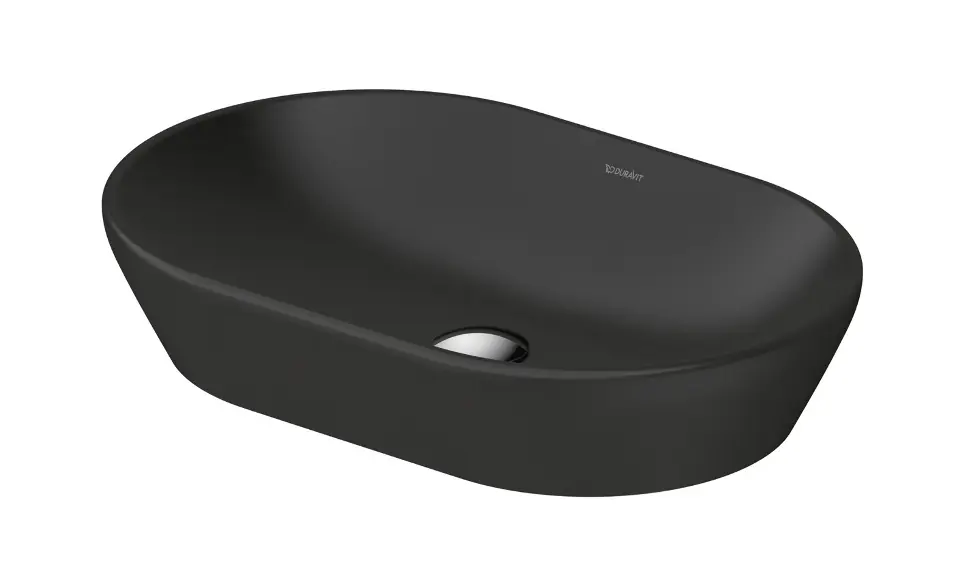 Duravit D-Neo - Umyvadlo na desku, 60x40 cm, bez přepadu, bez otvoru pro baterii, antracit 2372601370