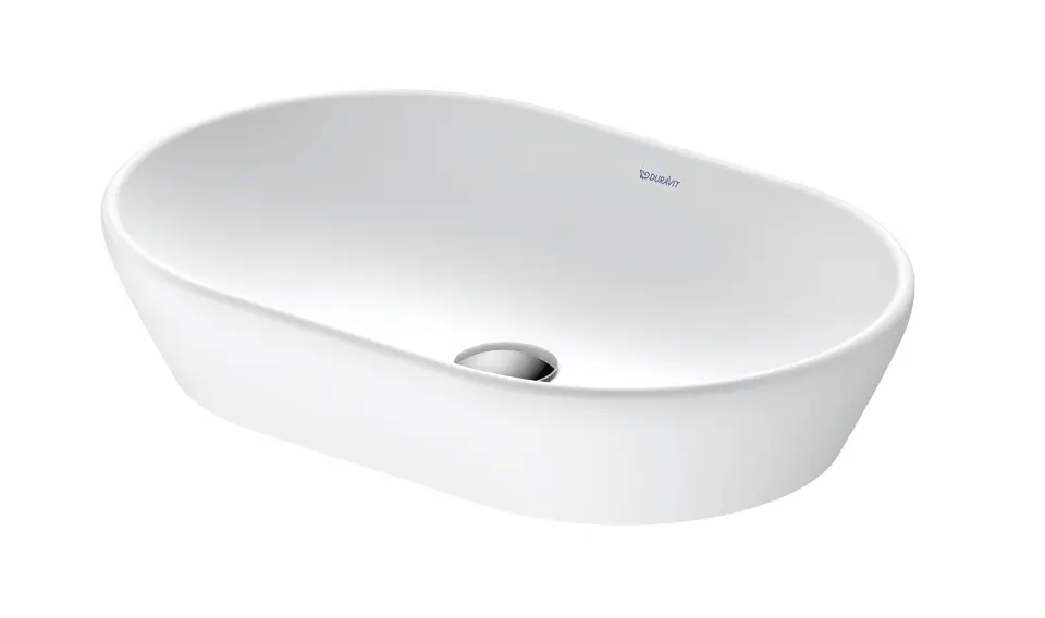 Duravit D-Neo - Umyvadlo na desku, 60x40 cm, bez přepadu, bez otvoru pro baterii, matná bílá 2372603270