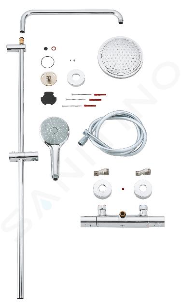 Grohe Euphoria Sistema de ducha Euphoria (Distancia entre orificios: 101,1  cm, Número de tipos de chorro: 3 ud., Cromo, Altura: 113,3 cm)