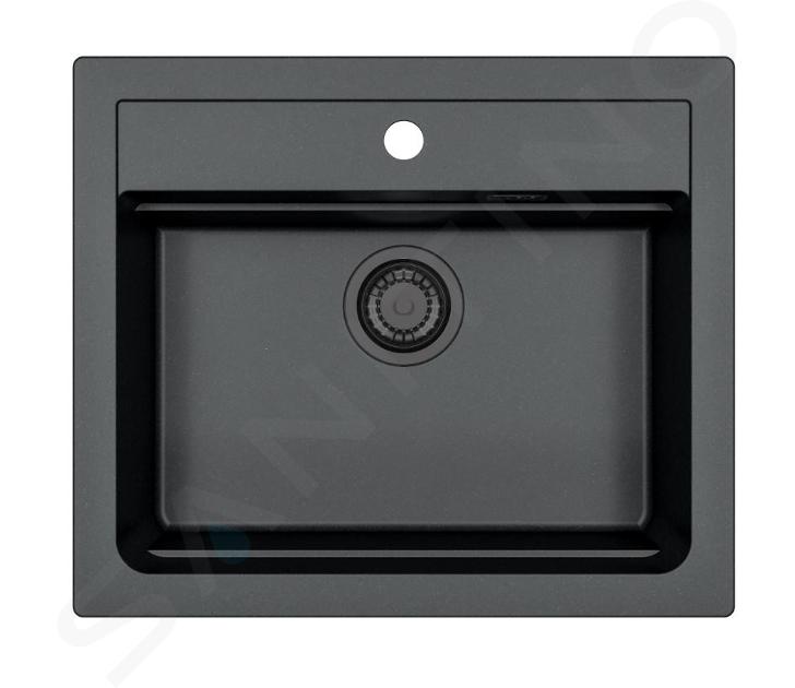 Alveus Atrox - Granitspüle 59x50cm, schwarz 1148162