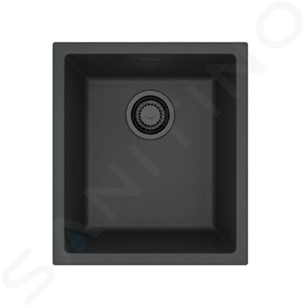 Alveus Omni - Granitový dřez 40x45 cm, černá 1150043