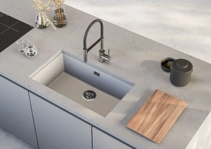 Évier Rond en Granit Granitan Arno 1 Bac avec Siphon et Imprégnateur