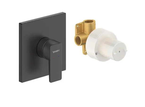 E-shop Duravit Manhattan - Sprchová batéria pod omietku, s telesom, matná čierna MH4210007046
