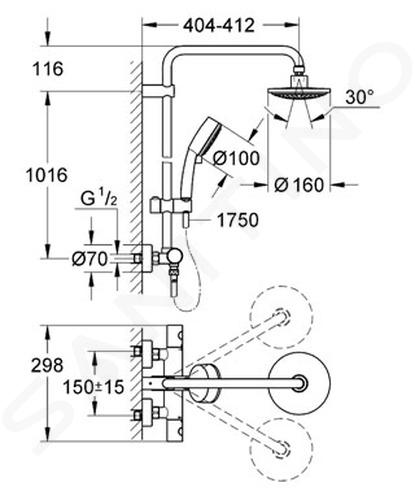 Grohe Tempesta Cosmopolitan - Set doccia, 160 mm, cromato 27922000