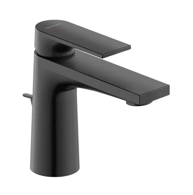 Duravit Tulum - Wastafelkraan met afvoer, FreshStart, mat zwart TU1011001046
