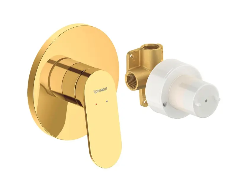 Duravit Wave - Смесител за душ за вграждане, с тяло, златен WA4210007034