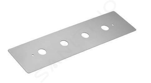 Kludi Accesorios - Placa para grifo de 4 orificios para bañera, cromo 1602105