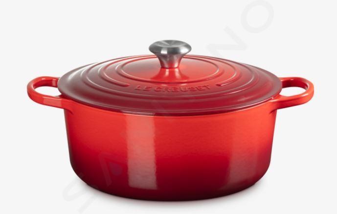 Le Creuset Signature - Fuente de horno redonda con tapa, volumen 8,1 l, cerise 21177300602430