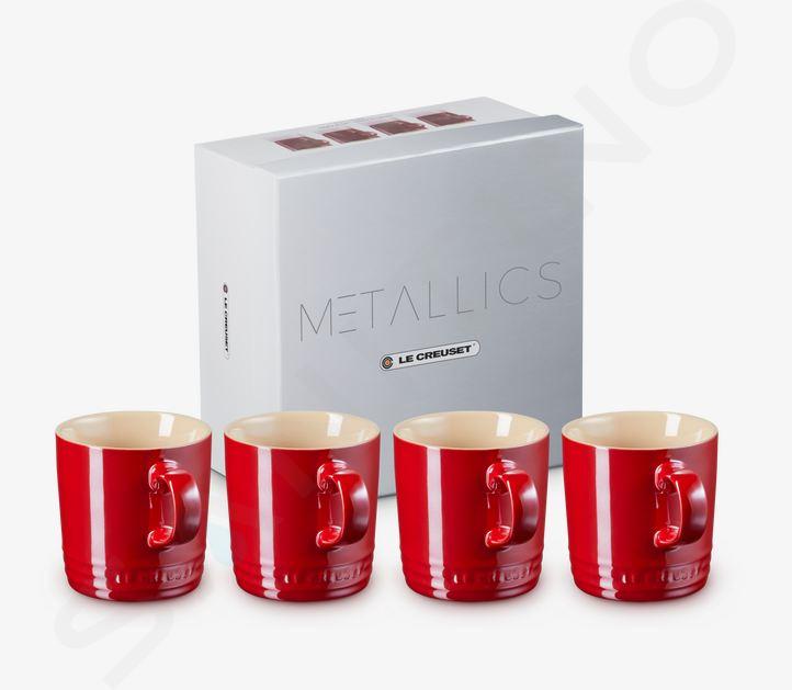 Le Creuset - Mug en céramique Metallics, volume 350 ml, 4 pcs, cerise 69113357370031