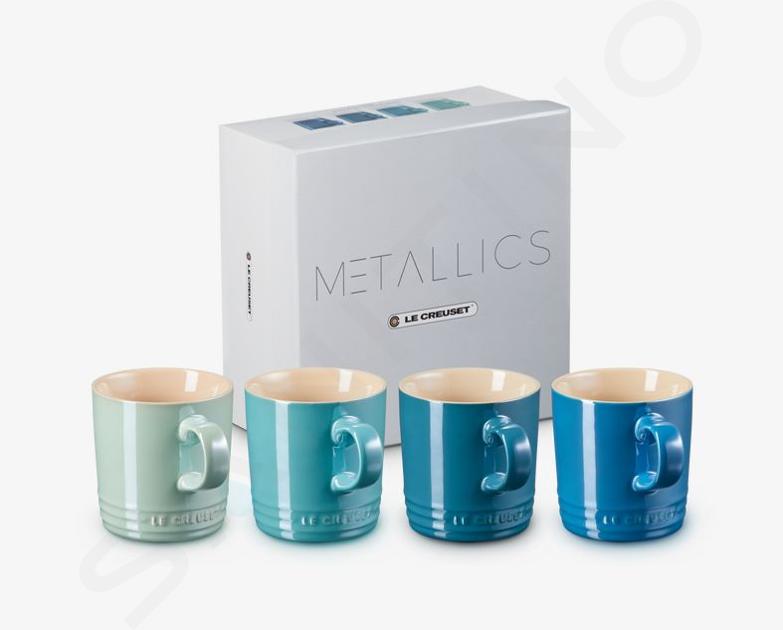 Le Creuset - Mug en céramique Metallics, volume 350 ml, 4 pcs, blue mix 69113358139031