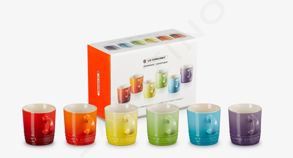 Le Creuset - Mug en céramique, volume 100 ml, 6 pièces, différentes couleurs 79114108359030