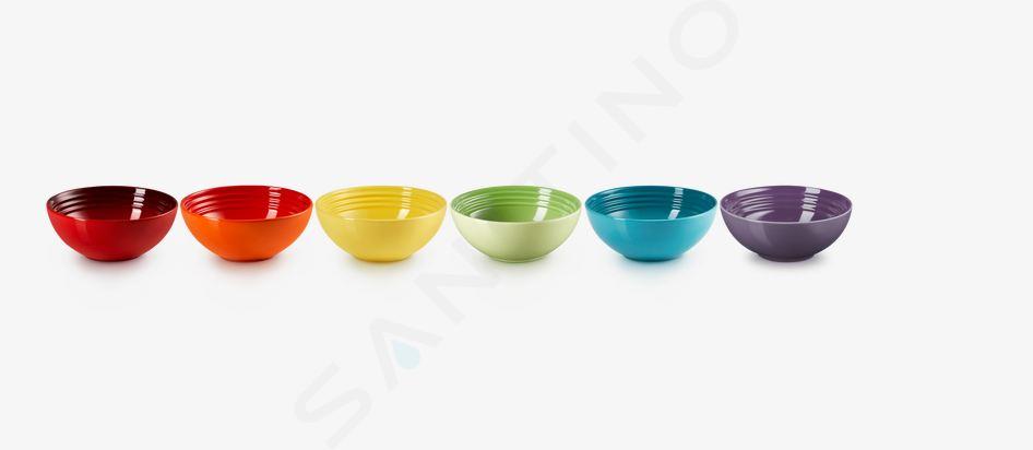 Le Creuset - Bol en céramique, volume 650 ml, 6 pièces, différentes couleurs 79286168359006