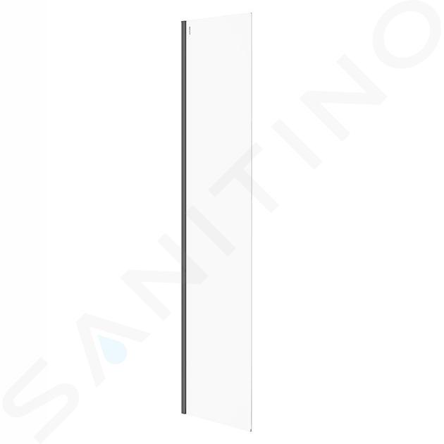 Cersanit - Pevná bočná stena pre Walk-In, 50x200 cm, čierna/číre sklo S161-016ROZ1