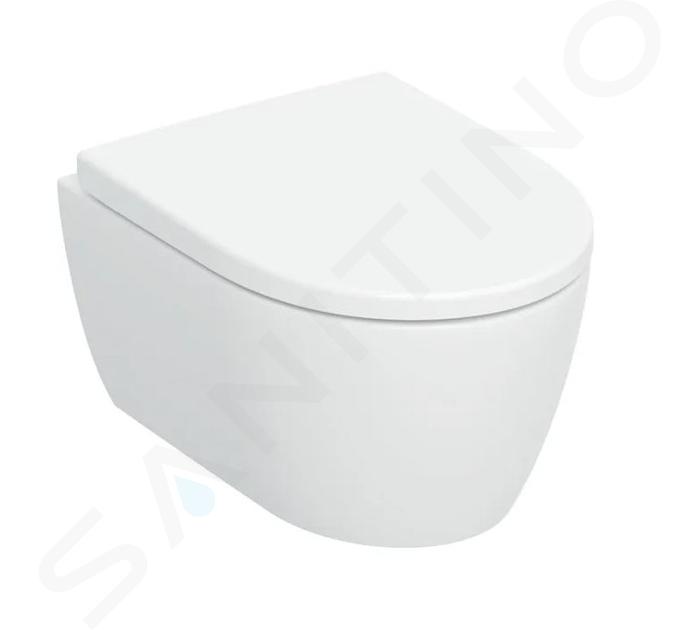Geberit iCon - Wc sospeso con sedile SoftClose, TurboFlush, Rimfree, bianco opaco 503.049.JT.1