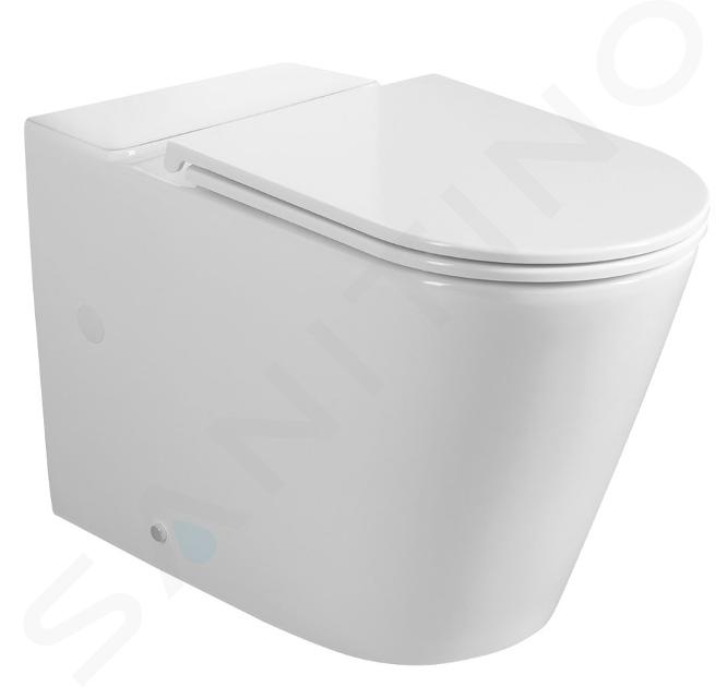 Sapho Avis - Toilet combipot, Vario afvoer, Vortex Rimless, wit PC106-111
