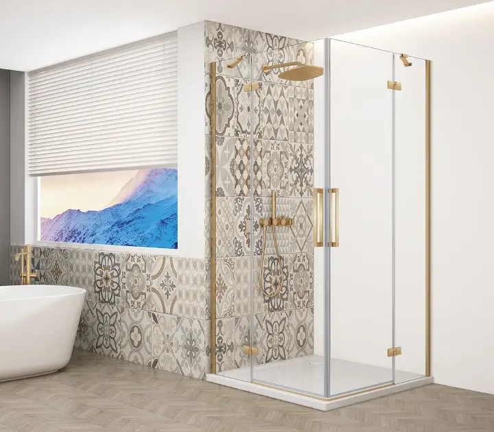 Levně Gelco Trinity - Sprchový kout 80x80 cm, čiré sklo/zlatá GT2280-80C-G