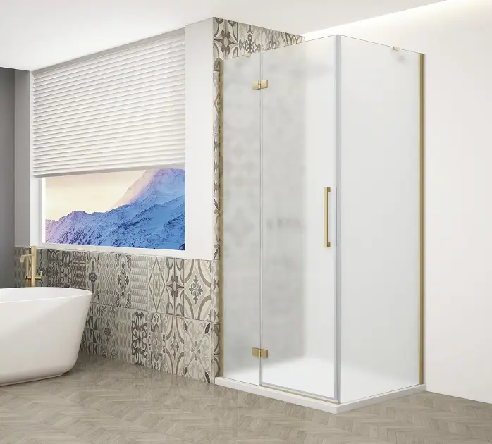 Levně Gelco Trinity - Sprchový kout 80x80 cm, levé, matné sklo/zlatá GT5680-80ML-G