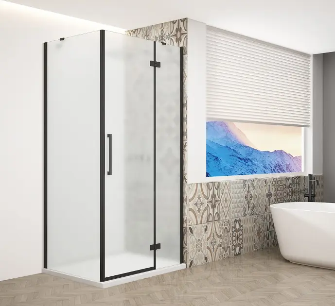 Levně Gelco Trinity - Sprchový kout 80x80 cm, pravé, matné sklo/černá GT5680-80MR-B