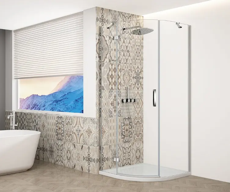 Levně Gelco Trinity - Sprchový kout čtvrtkruhový 90x90 cm, levé, čiré sklo/chrom GT6590CL-CH