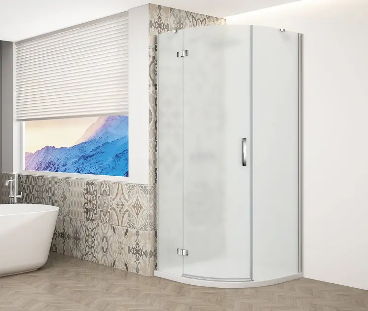 Levně Gelco Trinity - Sprchový kout čtvrtkruhový 90x90 cm, levé, matné sklo/chrom GT6590ML-CH