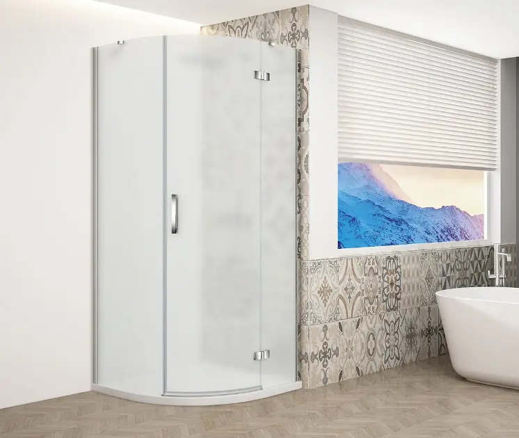 Gelco Trinity - Четвърткръгла душ кабина 90x90 см, дясна, матирано стъкло/хром GT6590MR-CH