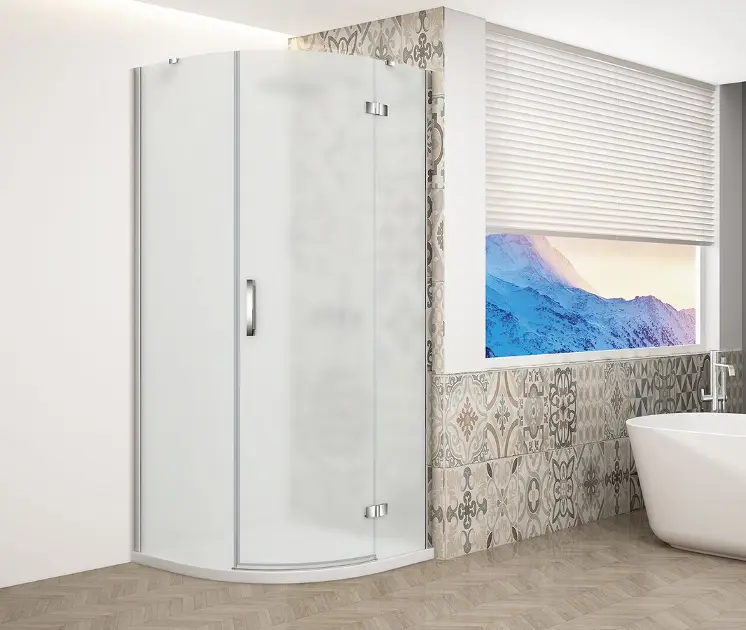 Levně Gelco Trinity - Sprchový kout čtvrtkruhový 90x90 cm, pravé, matné sklo/chrom GT6590MR-CH