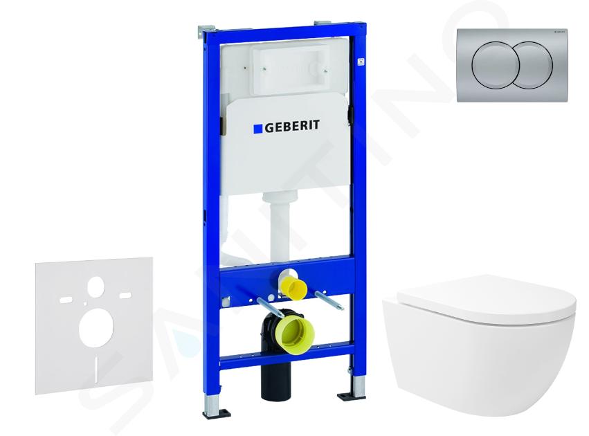 Geberit Duofix - Set de bâti-support, cuvette Oudee Vortex et abattant softclose, plaque de déclenchement Delta01, chrome mat SANI11CA1151