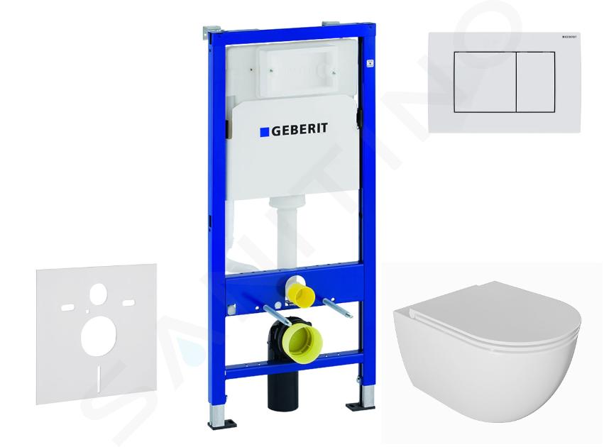 Geberit Duofix - Set Vorwandelement, WC Oudee mit Softclose-Sitz und Delta30-Betätigungsplatte, alpinweiß SANI11CA3139