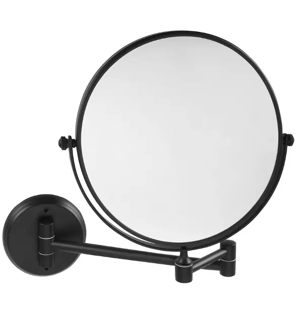 Levně Sapho X-Round - Kosmetické nástěnné zrcátko Black E, matná černá XR010B