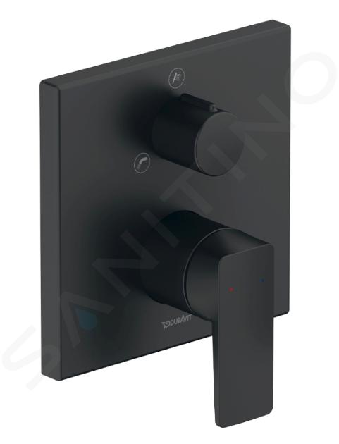 Duravit - Batéria pod omietku, na 2 spotrebiče, matná čierna MH5210012046ROZ1
