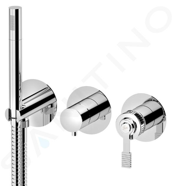Sapho Versi - Mitigeur encastré avec corps d'encastrement, 2 sorties, avec accessoires, chrome RV052