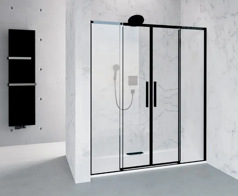 E-shop Polysan Altis - Sprchové dvere 177-181x200 cm, Antidrop, číre sklo/matná čierna AL4512B