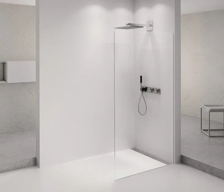 Polysan Architex - Zuhanyfal Walk-In 116x210 cm, króm/átlátszó üveg AXC120CL