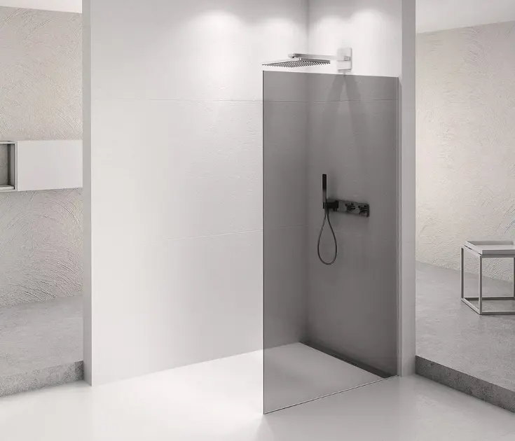 E-shop Polysan Architex - Sprchová stena 136,2x210 cm, Antidrop, dymové sklo/chróm AXC140SC