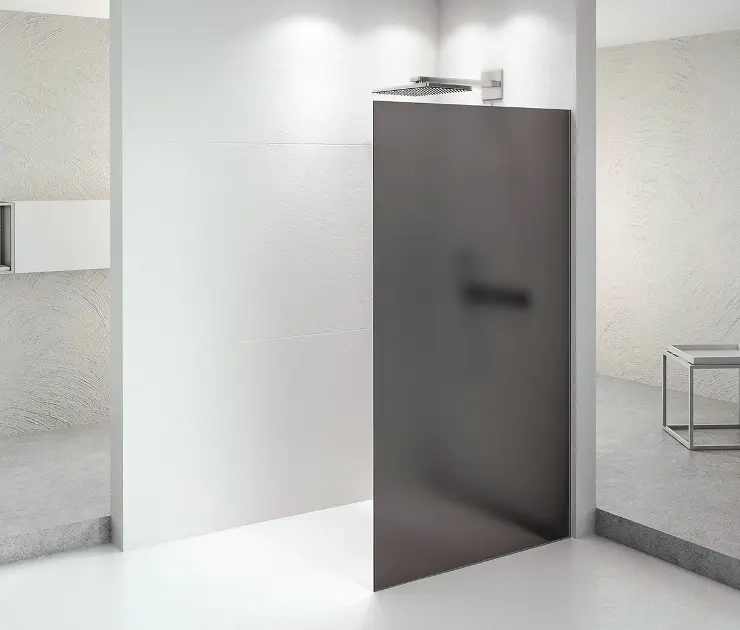 Polysan Architex - Zid za tuširanje Walk-In, 76x210 cm, krom/mat dimljeno staklo AXC80SM