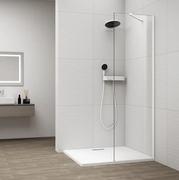 E-shop Polysan Esca - Sprchová stena Walk-In 60x210 cm, Antidrop, sklo číre/biela ES1060-03