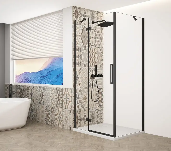 Levně Gelco Trinity - Sprchový kout 80x90 cm, levé, čiré sklo/černá GT5690-80CL-B