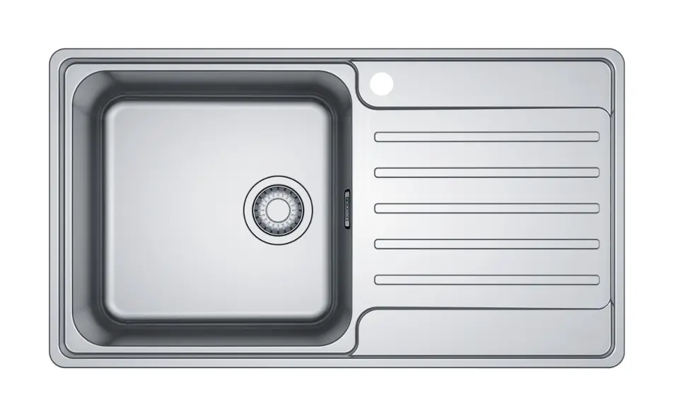 Franke Bell - Spüle BCX 211-86/2, 86x48 cm, Edelstahl 127.0738.577