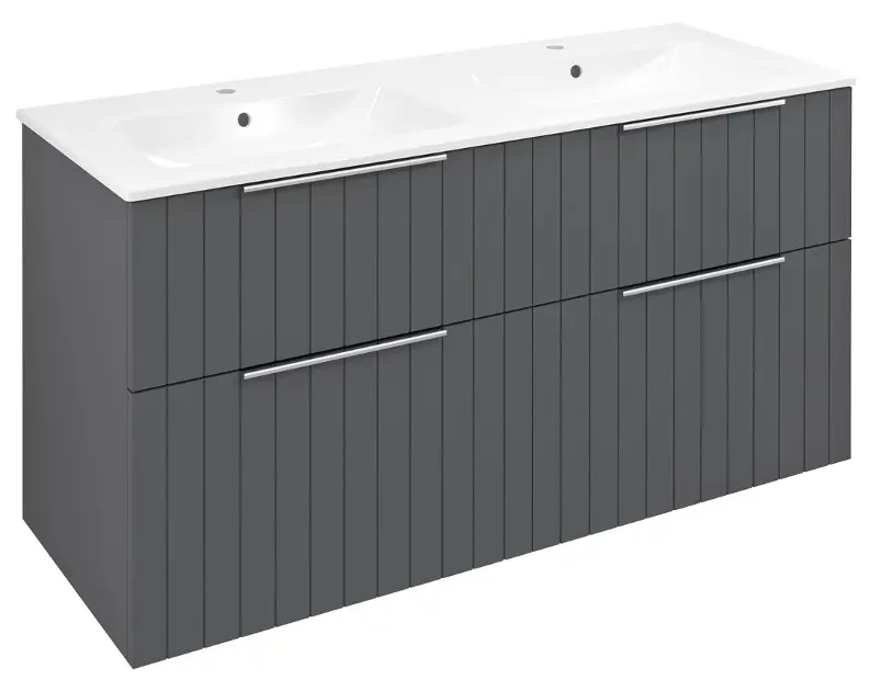 Levně Sapho Cirasa - Umyvadlová skříňka Strip 118x64x46 cm, 4x zásuvka, carina CR121-4141S-21