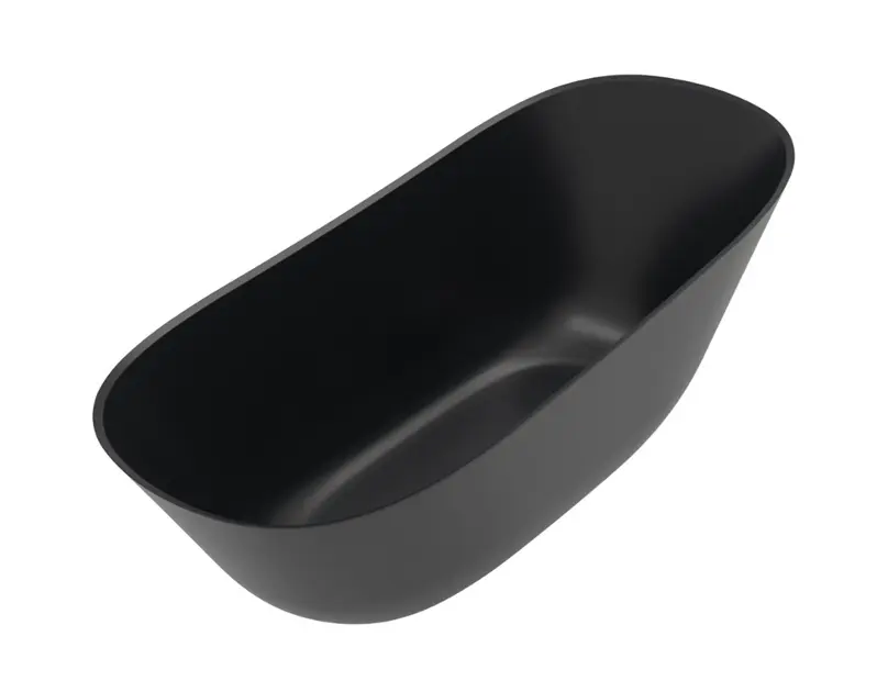 Villeroy & Boch Theano - Volně stojící vana 170x75 cm, Quaryl, Pure Black UBQ170ANH7F200V-R7