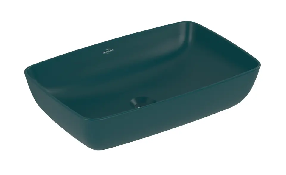 Villeroy & Boch Artis - Waschtisch für Aufsatzwaschtisch 58x39 cm, ohne Überlauf, ohne Armaturenbohrung, CeramicPlus, Teal 417258TE