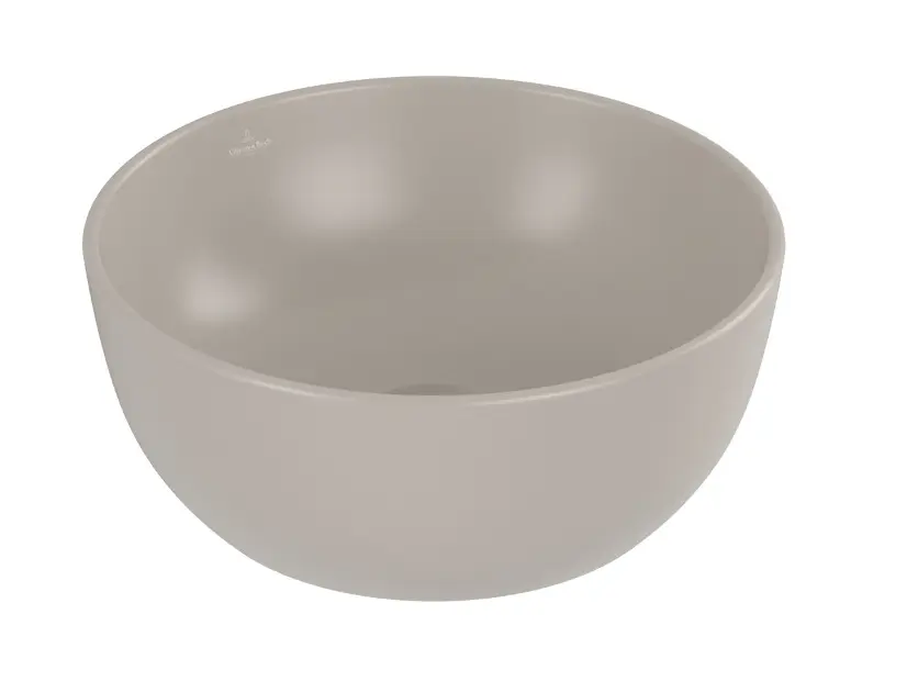 Levně Villeroy & Boch Artis - Umývátko na desku, průměr 33 cm, bez přepadu, bez otvoru pro baterii, CeramicPlus, Almond 438932AM
