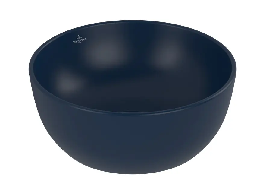Levně Villeroy & Boch Artis - Umývátko na desku, průměr 33 cm, bez přepadu, bez otvoru pro baterii, CeramicPlus, Nightfall 438932R6