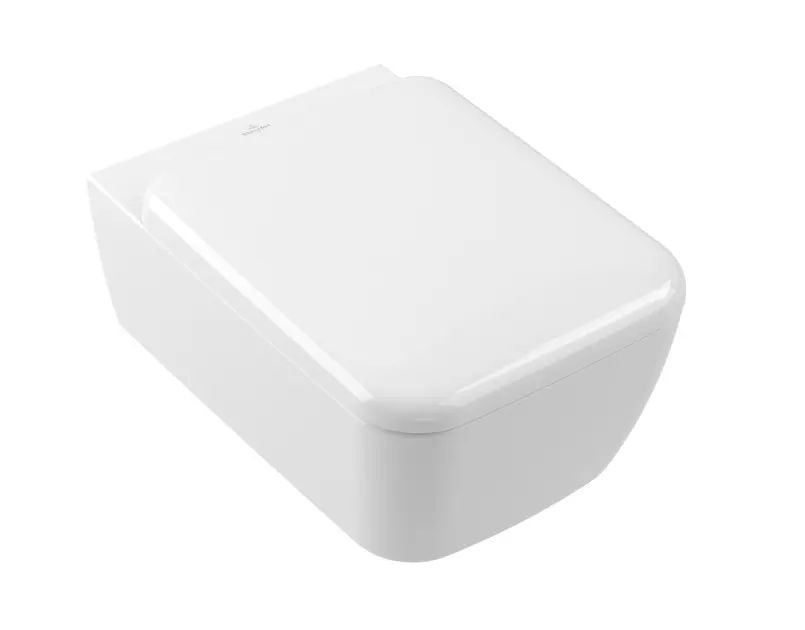 Villeroy & Boch Skyla - Wandhängendes WC mit Sitz SoftClosing, TwistFlush, DirectFlush, CeramicPlus, alpinweiß 4682CLR1