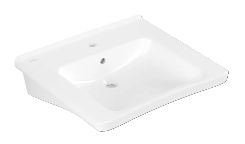 Levně Villeroy & Boch ViCare - Umyvadlo 60x55 cm, s přepadem, otvor pro baterii, alpská bílá 4A806001