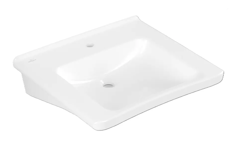 Levně Villeroy & Boch ViCare - Umyvadlo 60x55 cm, bez přepadu, otvor pro baterii, alpská bílá 4A806101