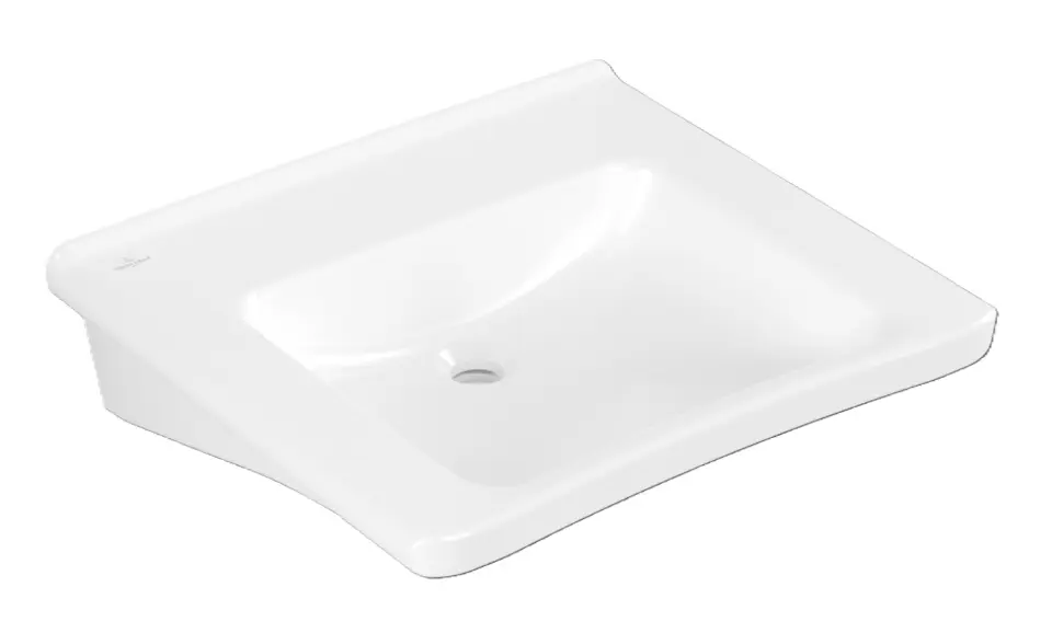 Levně Villeroy & Boch ViCare - Umyvadlo 60x55 cm, bez přepadu, bez otvoru pro baterii, alpská bílá 4A806301