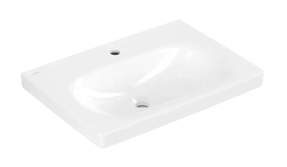 Levně Villeroy & Boch Skyla - Umyvadlo 65x46 cm, bez přepadu, otvor pro baterii, CeramicPlus, alpská bílá 5A5166R1