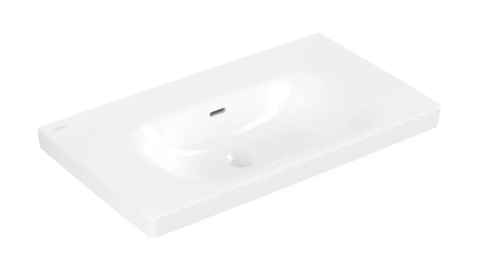 Levně Villeroy & Boch Skyla - Umyvadlo 80x46 cm, s přepadem, bez otvoru pro baterii, alpská bílá 5A518201