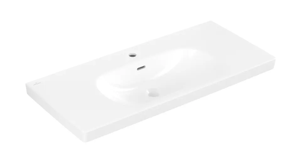 Levně Villeroy & Boch Skyla - Umyvadlo 100x46 cm, s přepadem, otvor pro baterii, alpská bílá 5A51A501